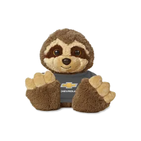 10" Sassafras Brown Sloth Wearing Chevrolet Tee