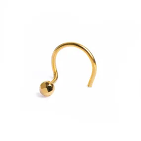 18ct Yellow Gold Nose Stud with Wire Back NS-2954b