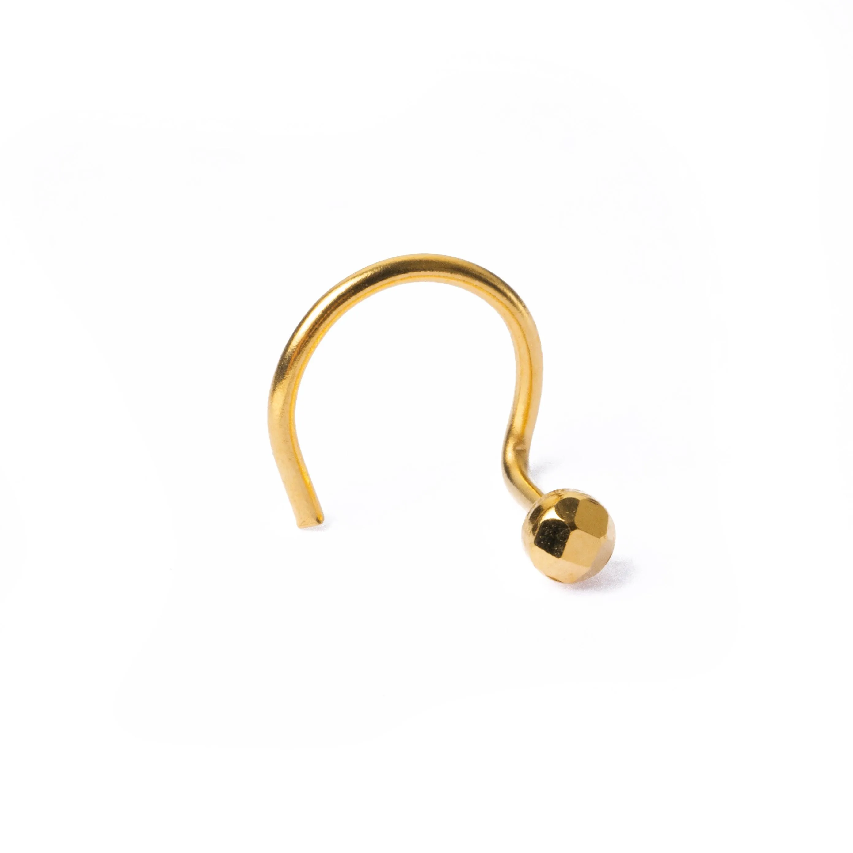 18ct Yellow Gold Nose Stud with Wire Back NS-2954b