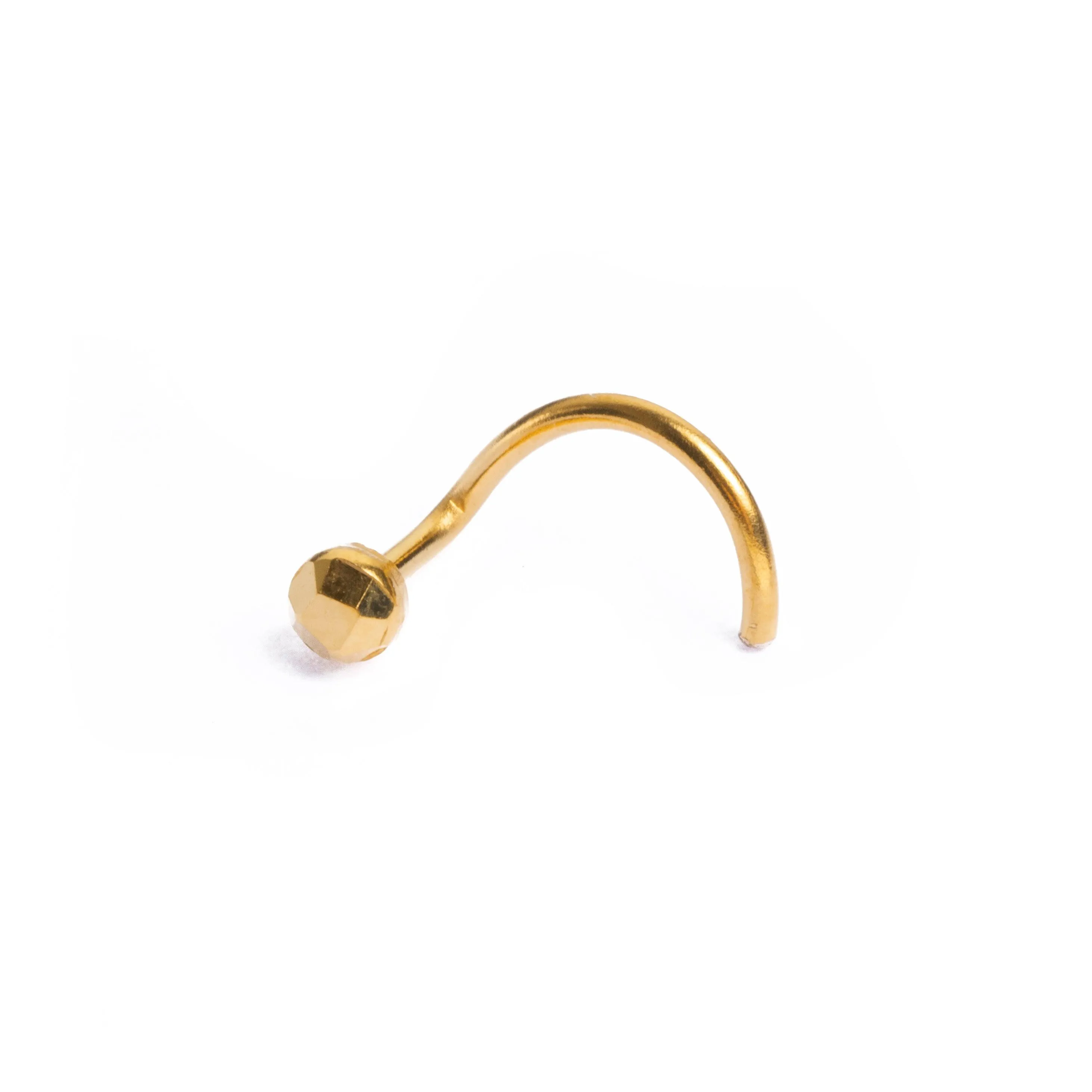 18ct Yellow Gold Nose Stud with Wire Back NS-2954b