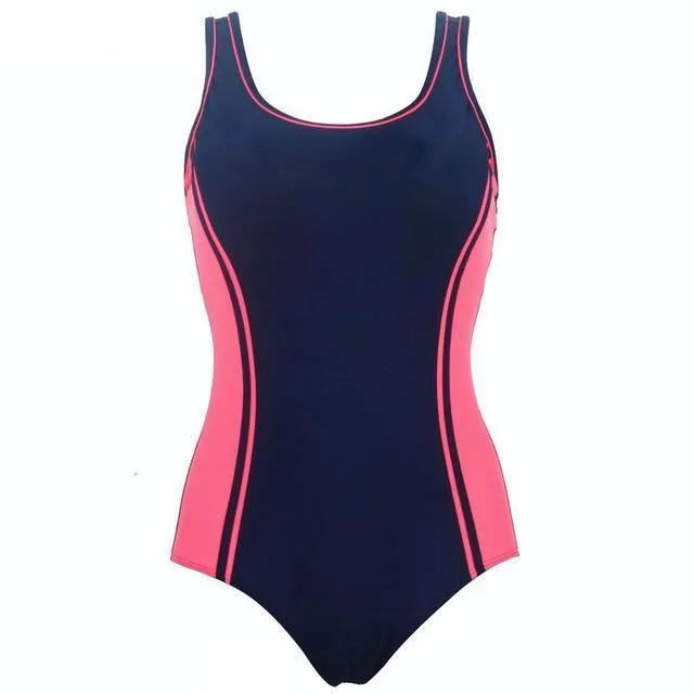 2 Color Splice Contrast Backless Monokini