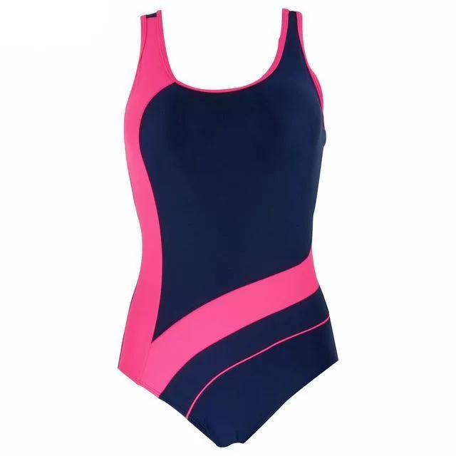 2 Color Splice Contrast Backless Monokini