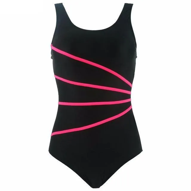 2 Color Splice Contrast Backless Monokini