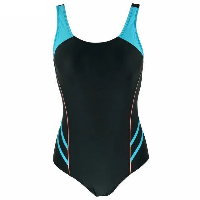 2 Color Splice Contrast Backless Monokini