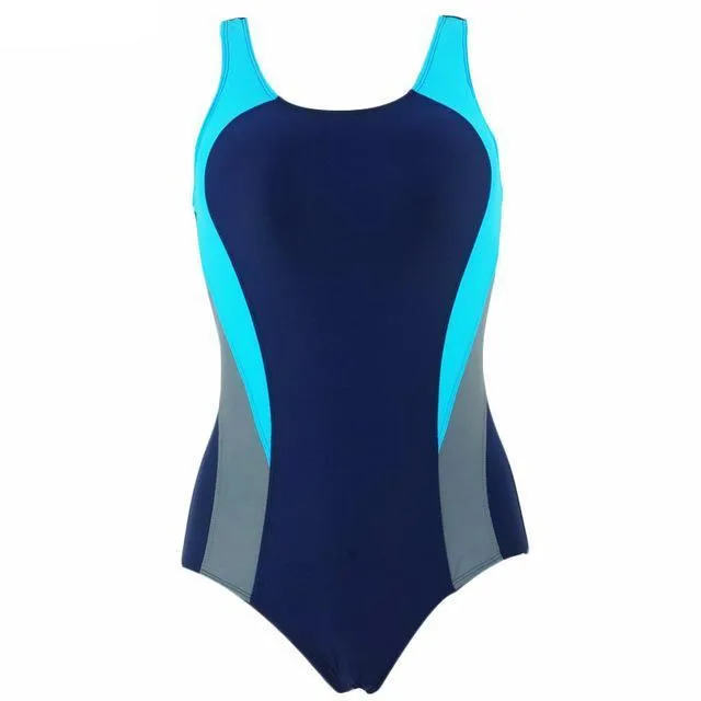 2 Color Splice Contrast Backless Monokini