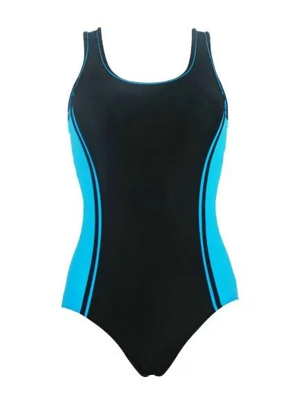 2 Color Splice Contrast Backless Monokini