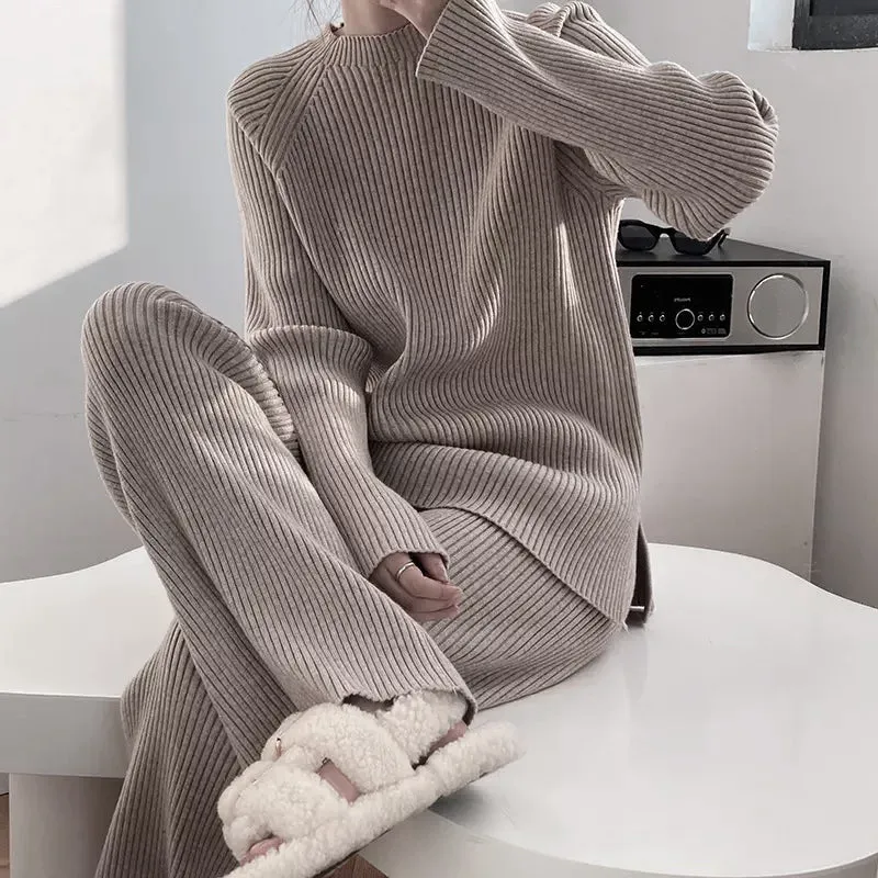 2 Piece Knit Outfit Sweater Set