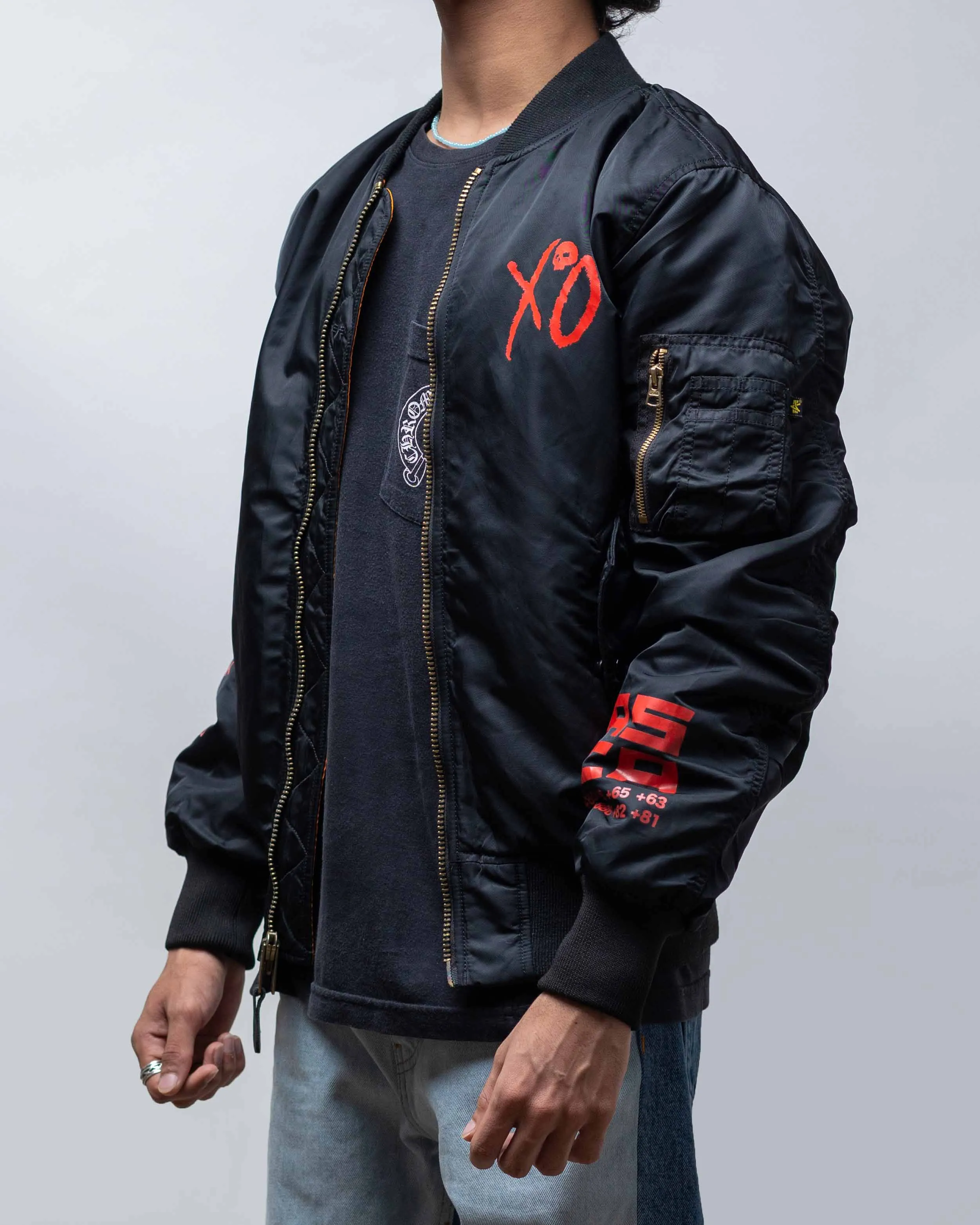 2017 THE WEEKND ASIA TOUR POP UP ALPHA INDUSTRIES MA-01 JACKET