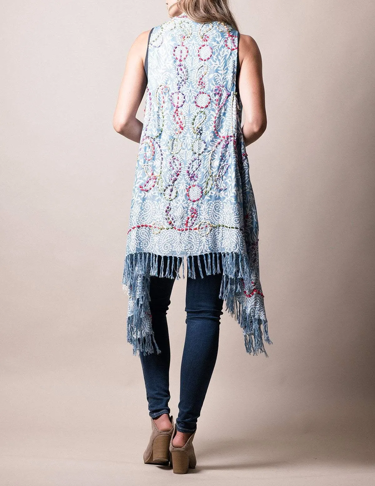 3-in-1 Jaipur Wrap - Sky