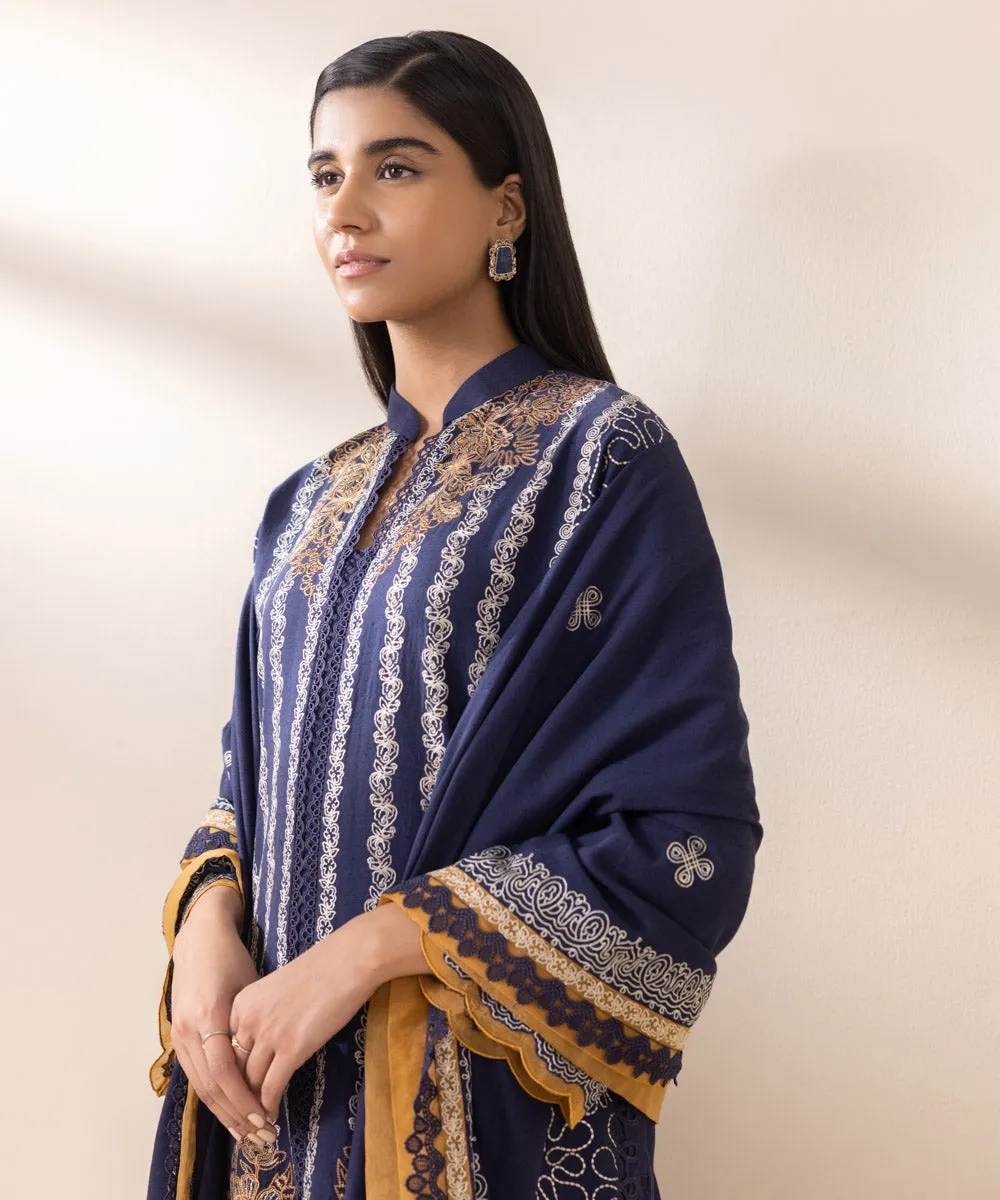 3 Piece - Embroidered Karandi Suit