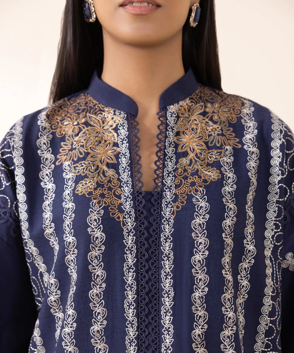 3 Piece - Embroidered Karandi Suit