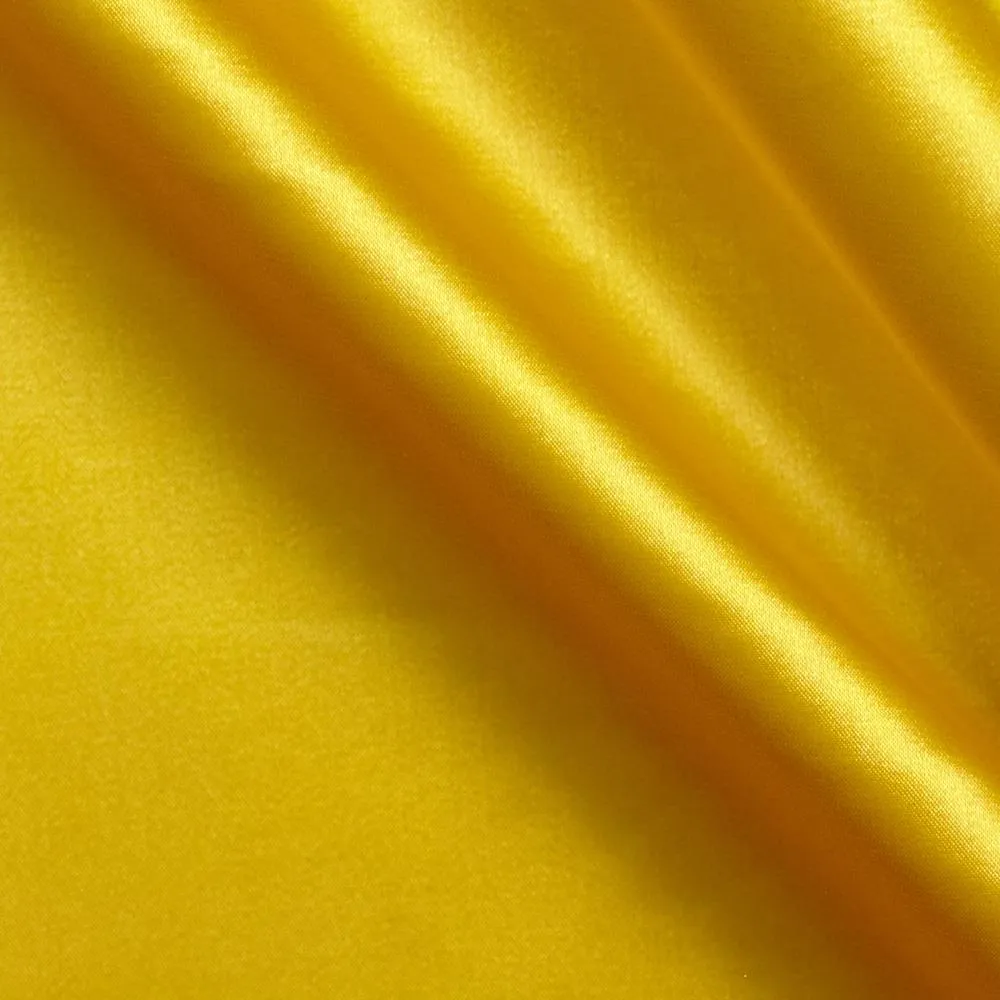 5% Stretch Satin Fabric Spandex Fabric BTY (Yellow)