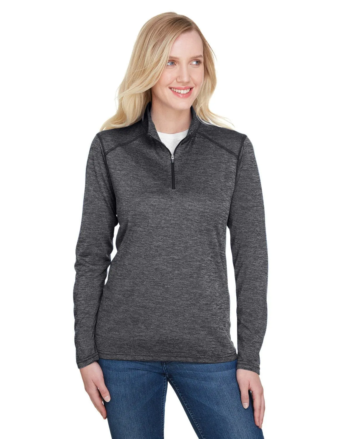 A4 NW4010 Ladies' Tonal Space-Dye Quarter-Zip