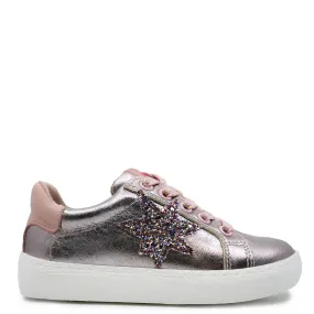 Acebos Pink Glitter Star Zipper Sneaker