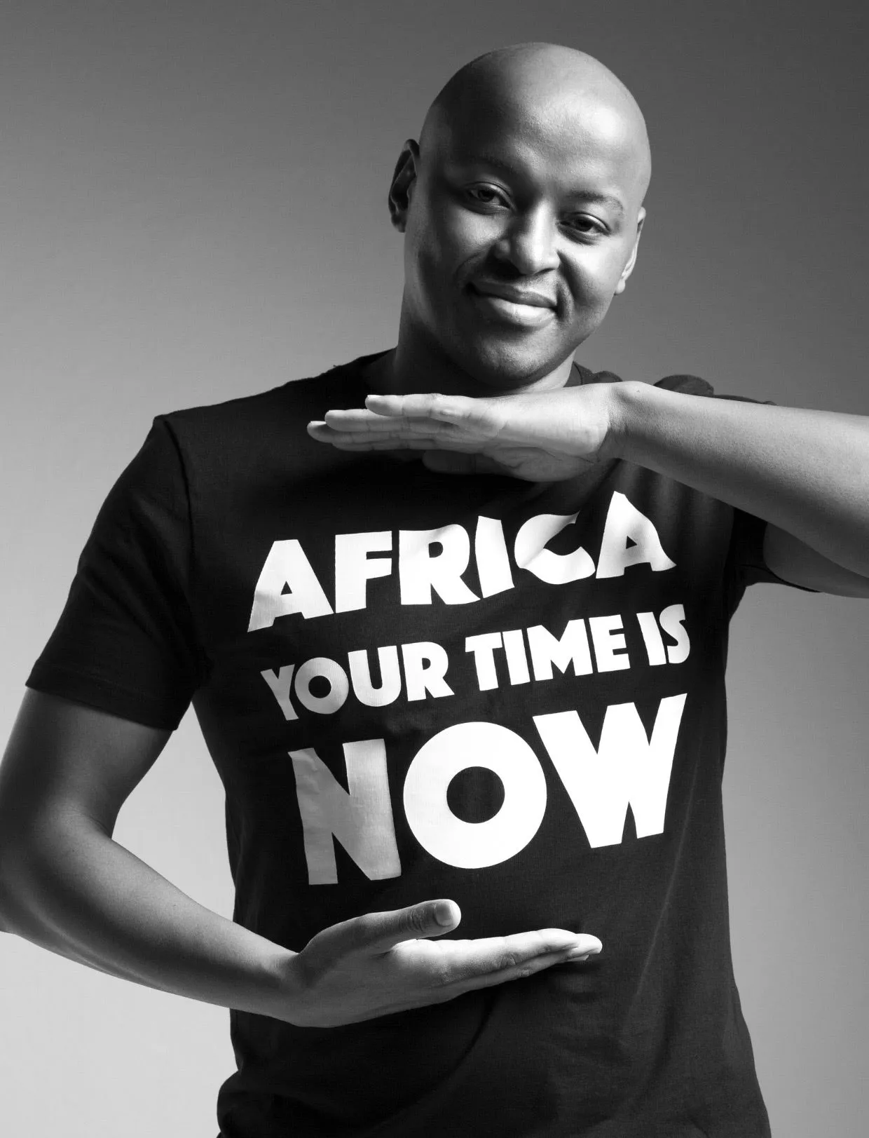 AFRICA your time is NOW adult t-shirt (black)