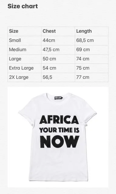 AFRICA your time is NOW adult t-shirt (black)