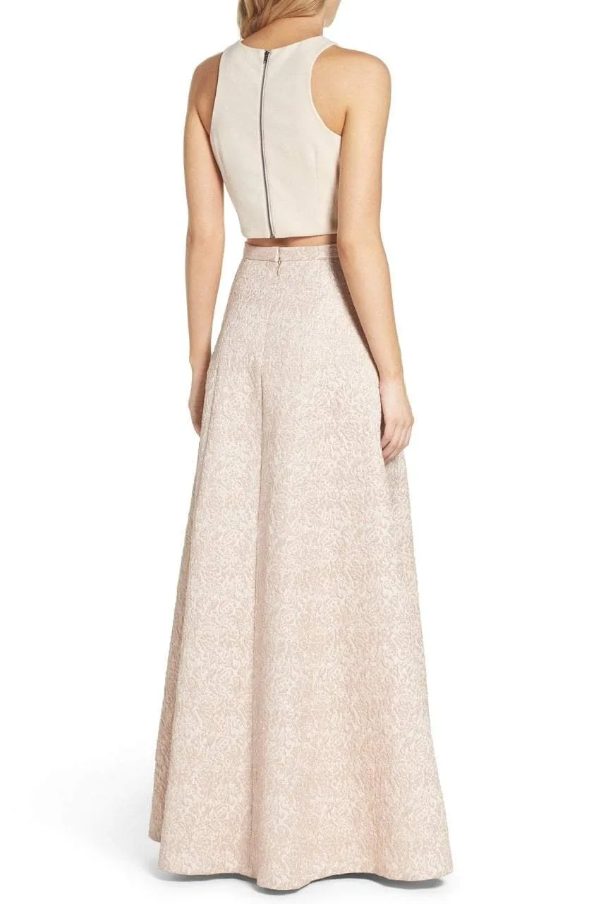 Aidan Mattox - MN1E200740 Textured Jacquard A-Line Gown