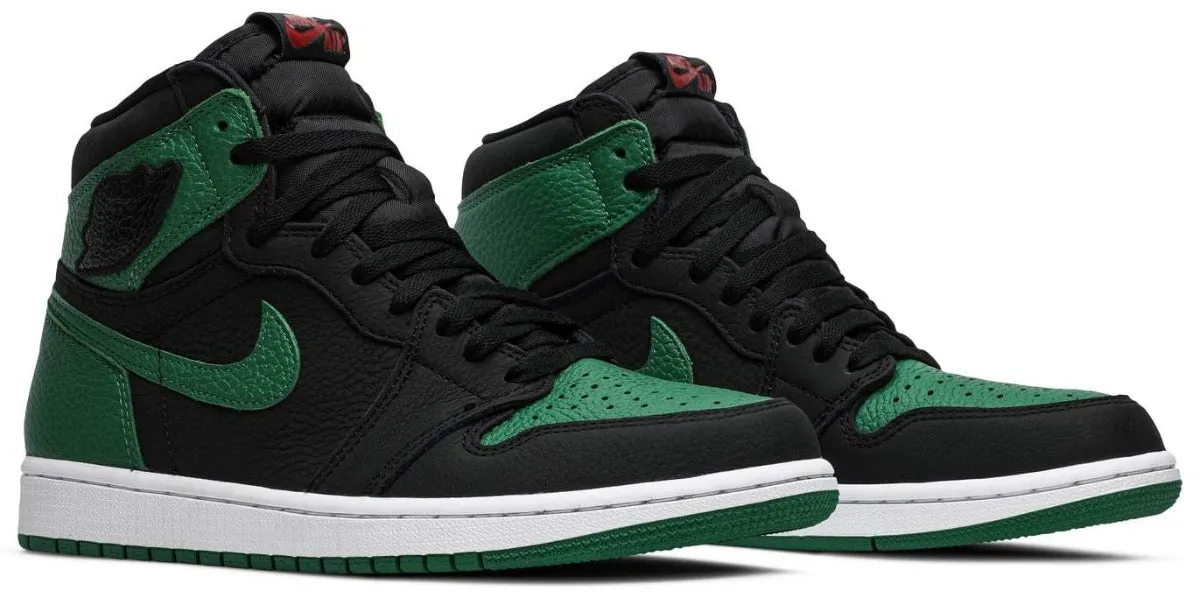 Air Jordan 1 Retro High Pine Green Black (Size UK8.5)