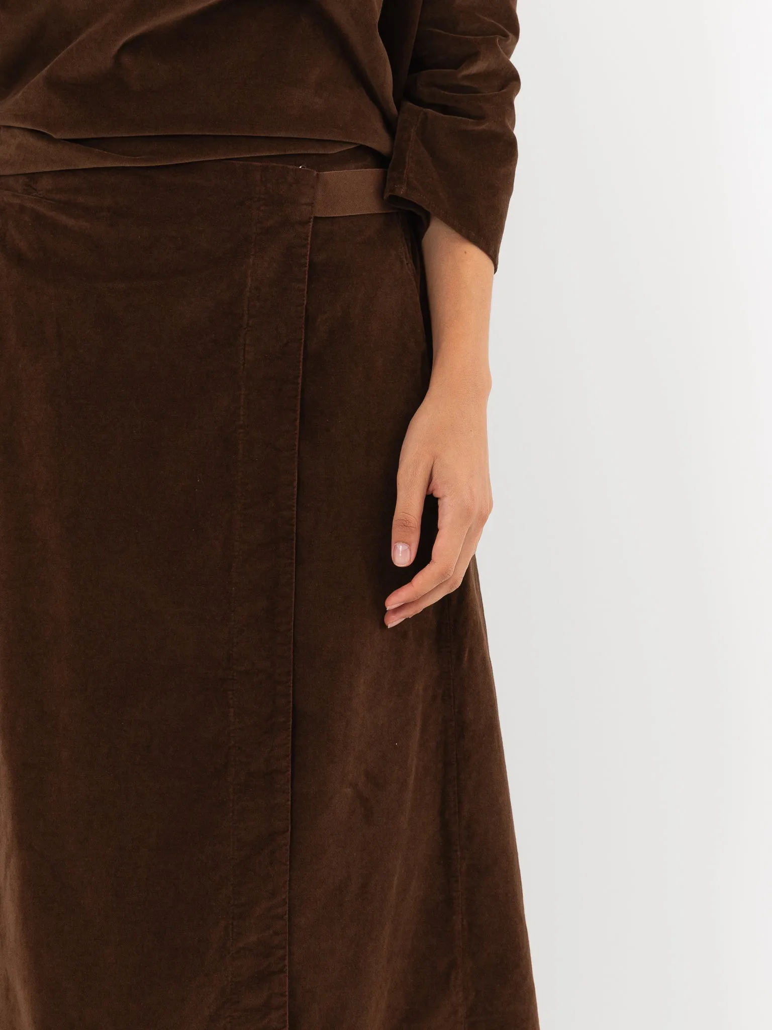 Album Di Famiglia Velvet Wrap Skirt