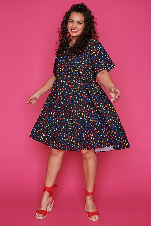 Allsorts Black Confetti Dress