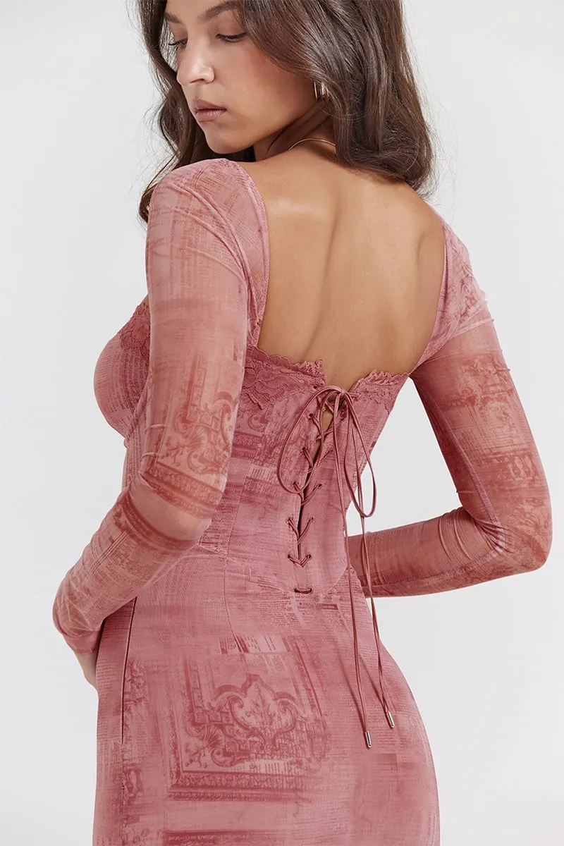 Alluring Dream Corset Trendy Mesh Midi Dress