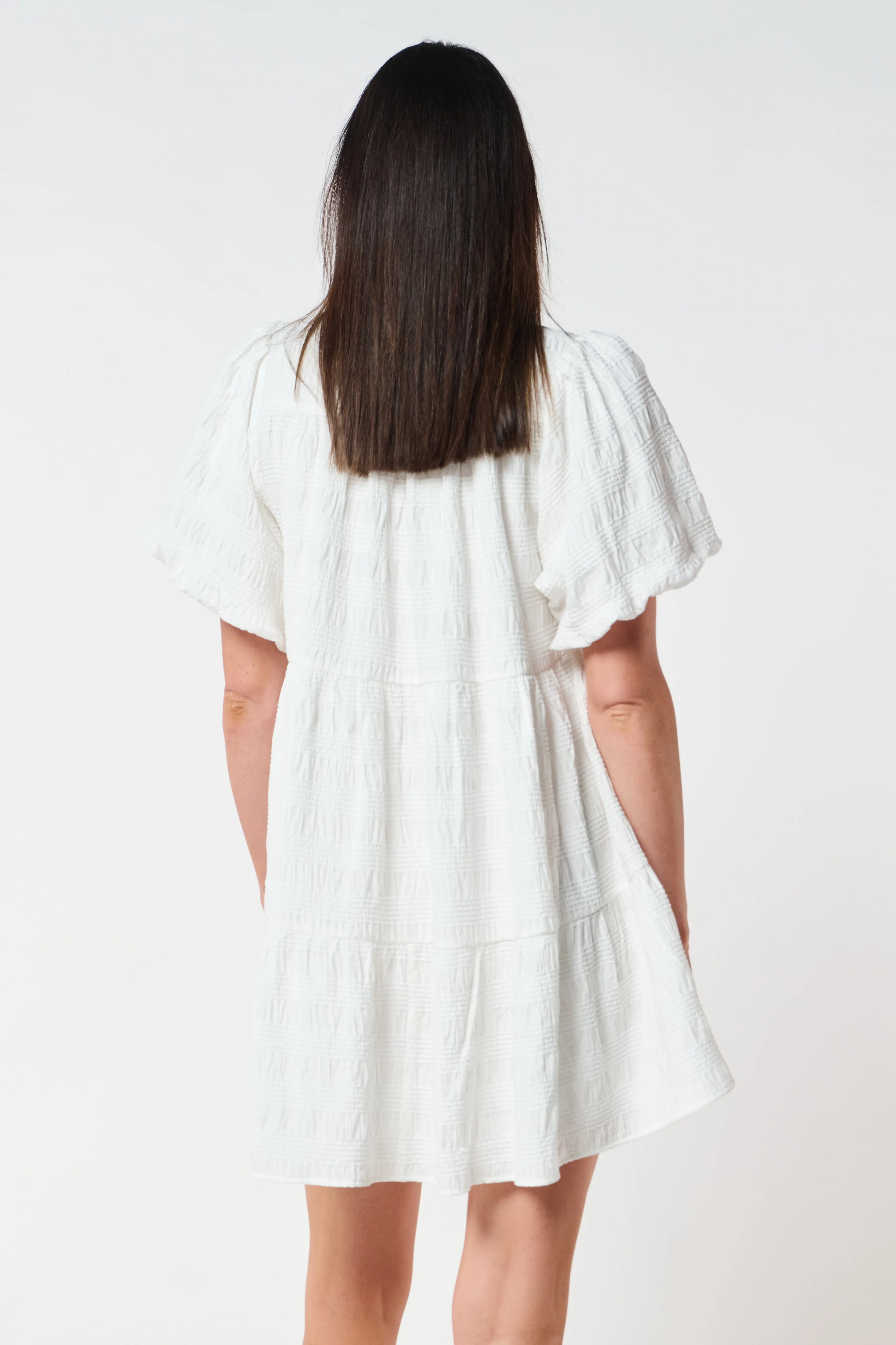 Aloha Button Down Babydoll Dress - Off-White