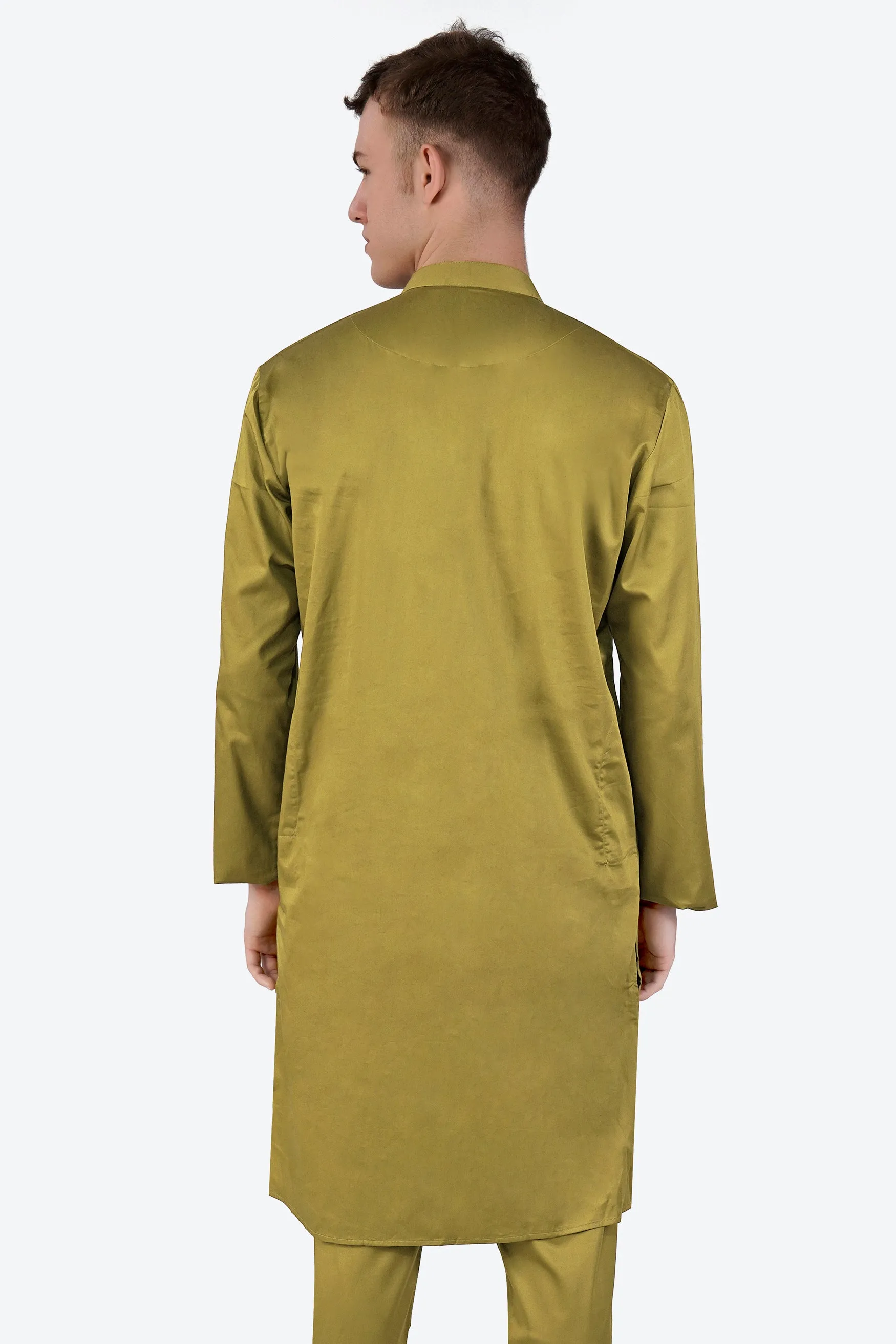 Alpine Green Subtle Sheen Super Soft Premium Cotton Kurta