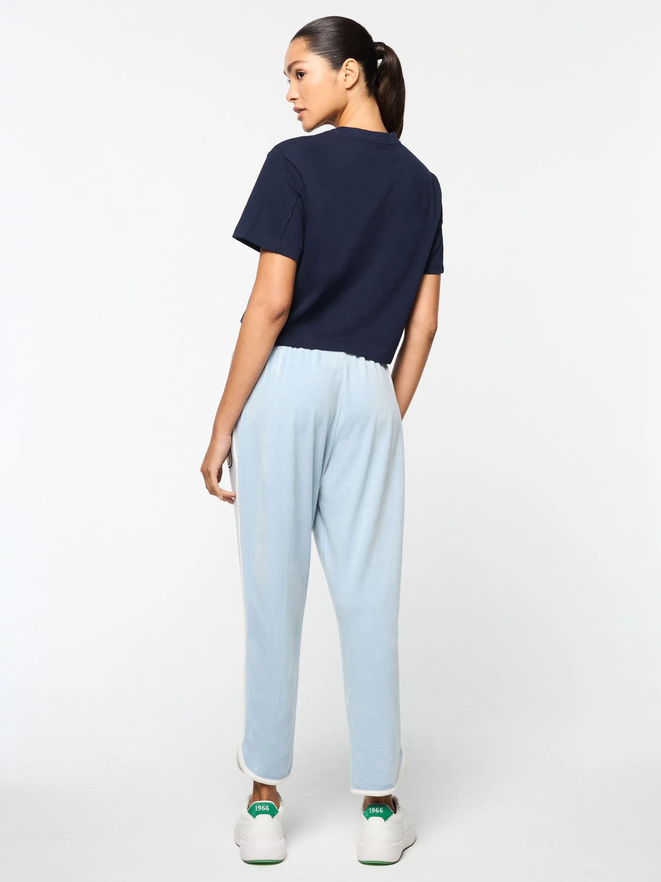 Amore Crop T-Shirt- Maritime Blue