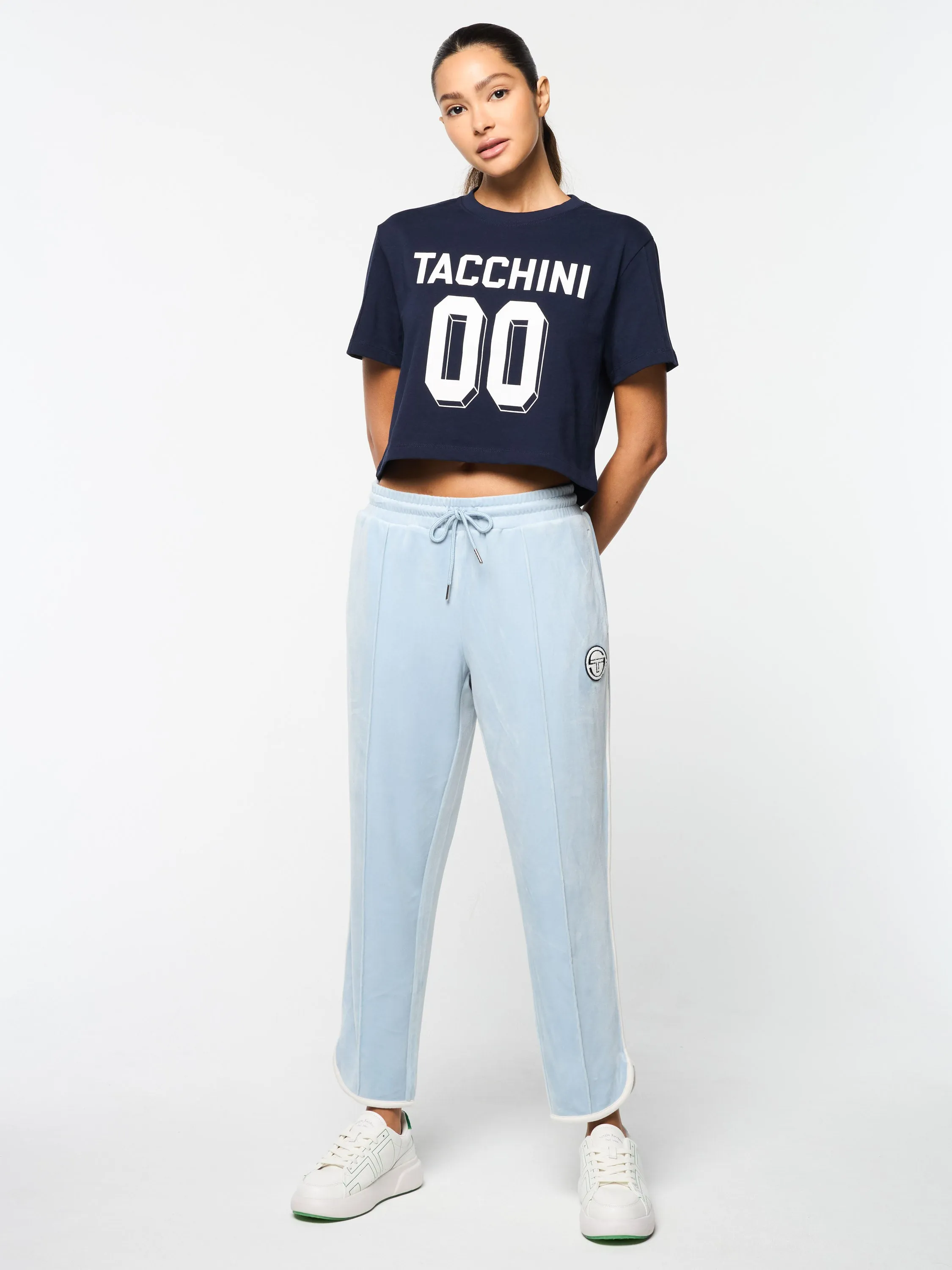 Amore Crop T-Shirt- Maritime Blue