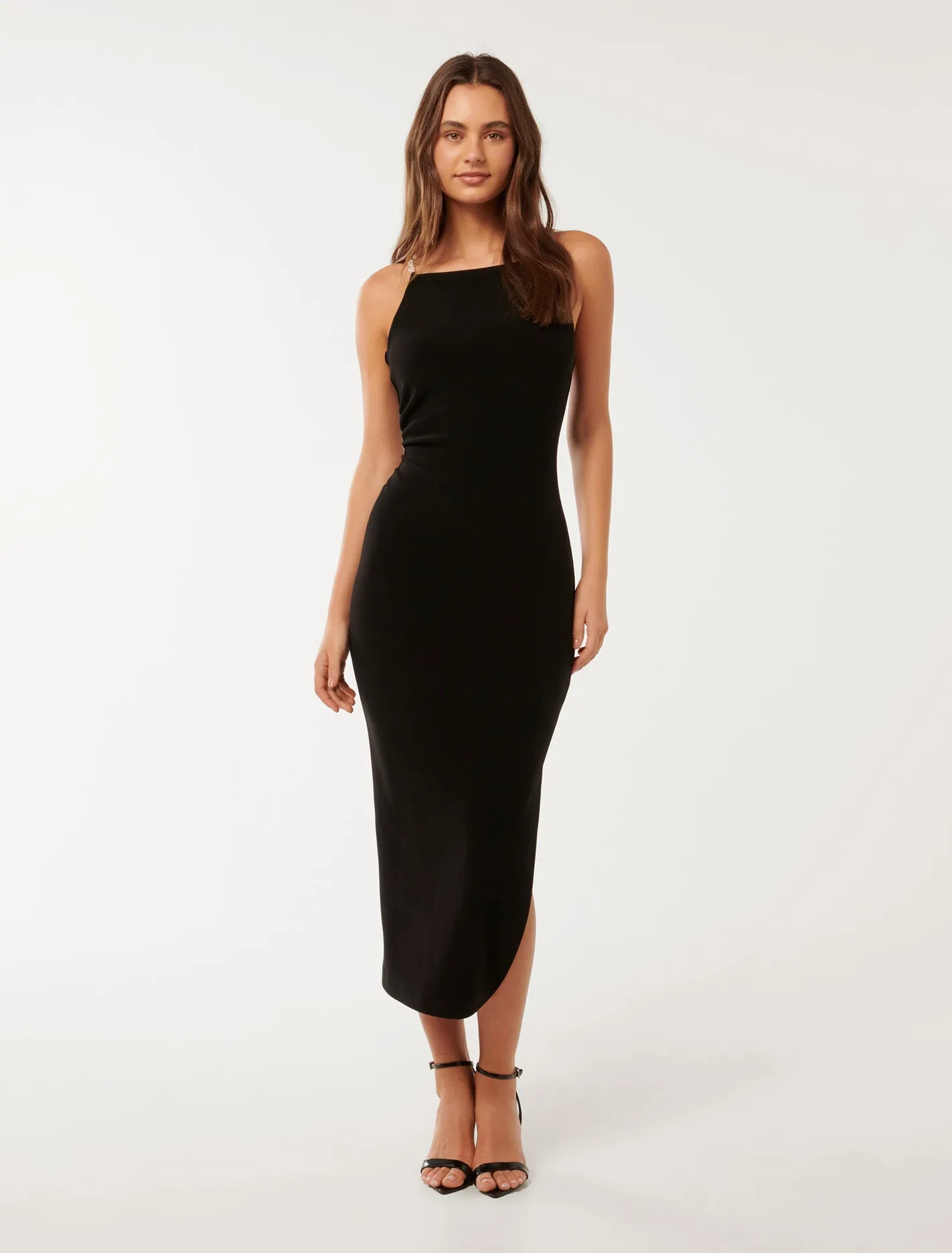 Andrea Embellished Back Midi Dress