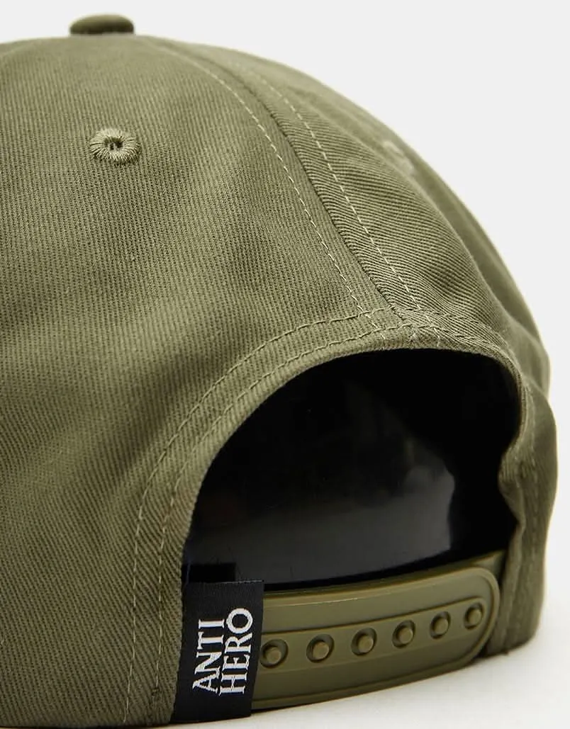 Anti Hero Basic Pigeon Round Snapback Cap  - Sage/Yellow