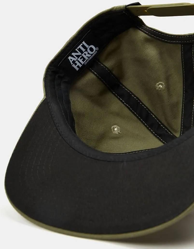 Anti Hero Basic Pigeon Round Snapback Cap  - Sage/Yellow