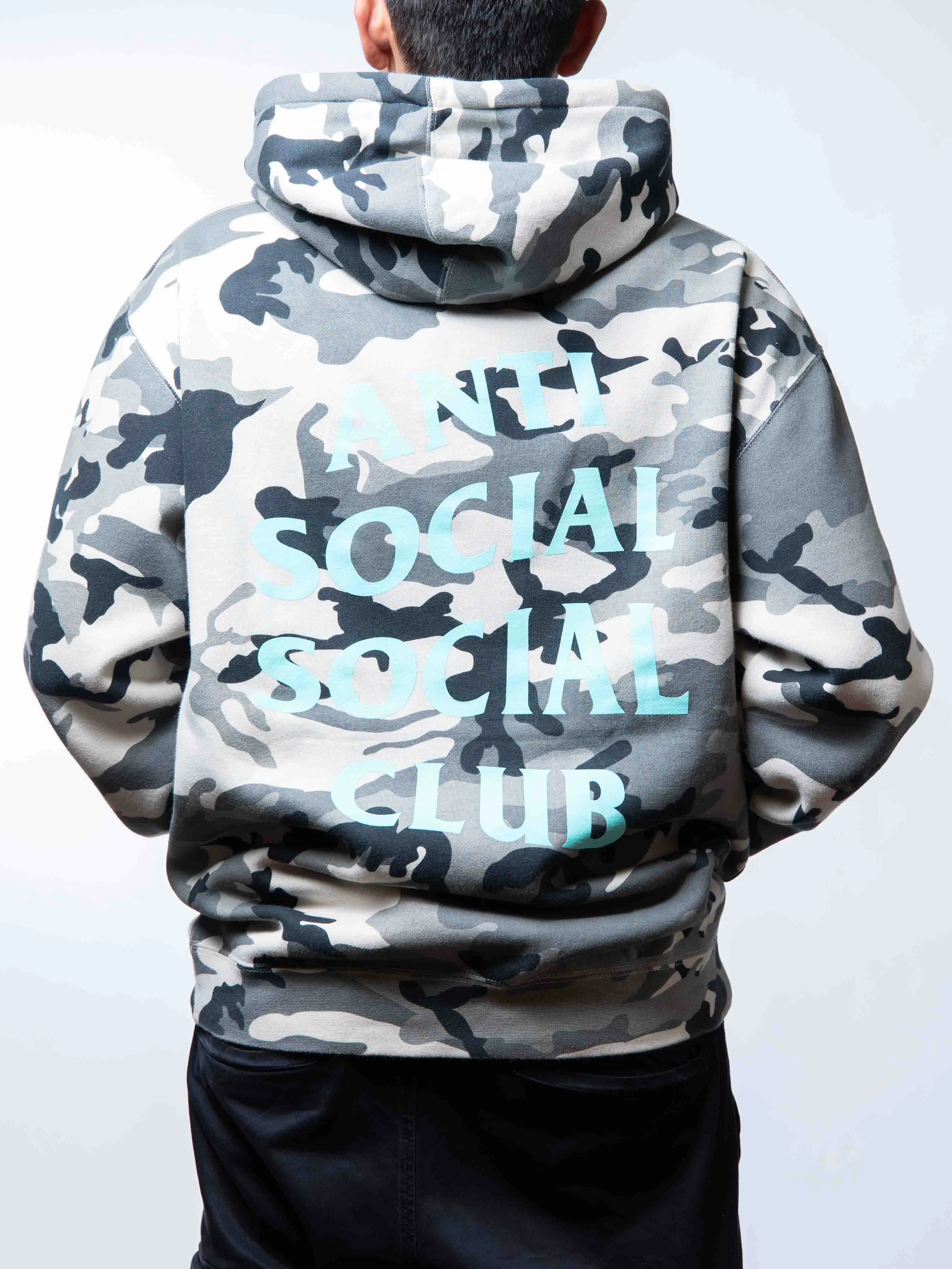 ANTI SOCIAL SOCIAL CLUB SNOW CAMO GREY HOODIE SWEATSHIRT