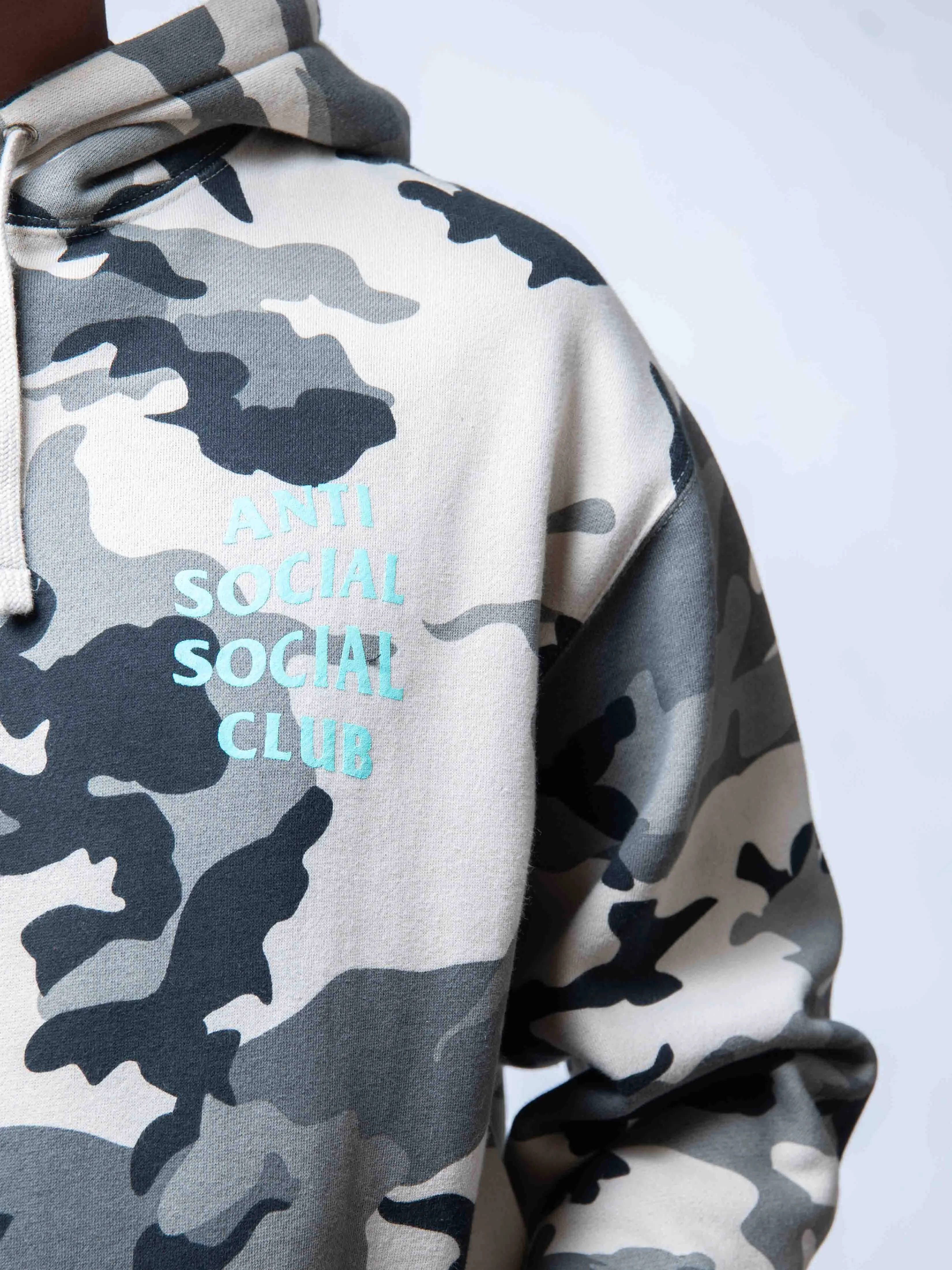 ANTI SOCIAL SOCIAL CLUB SNOW CAMO GREY HOODIE SWEATSHIRT