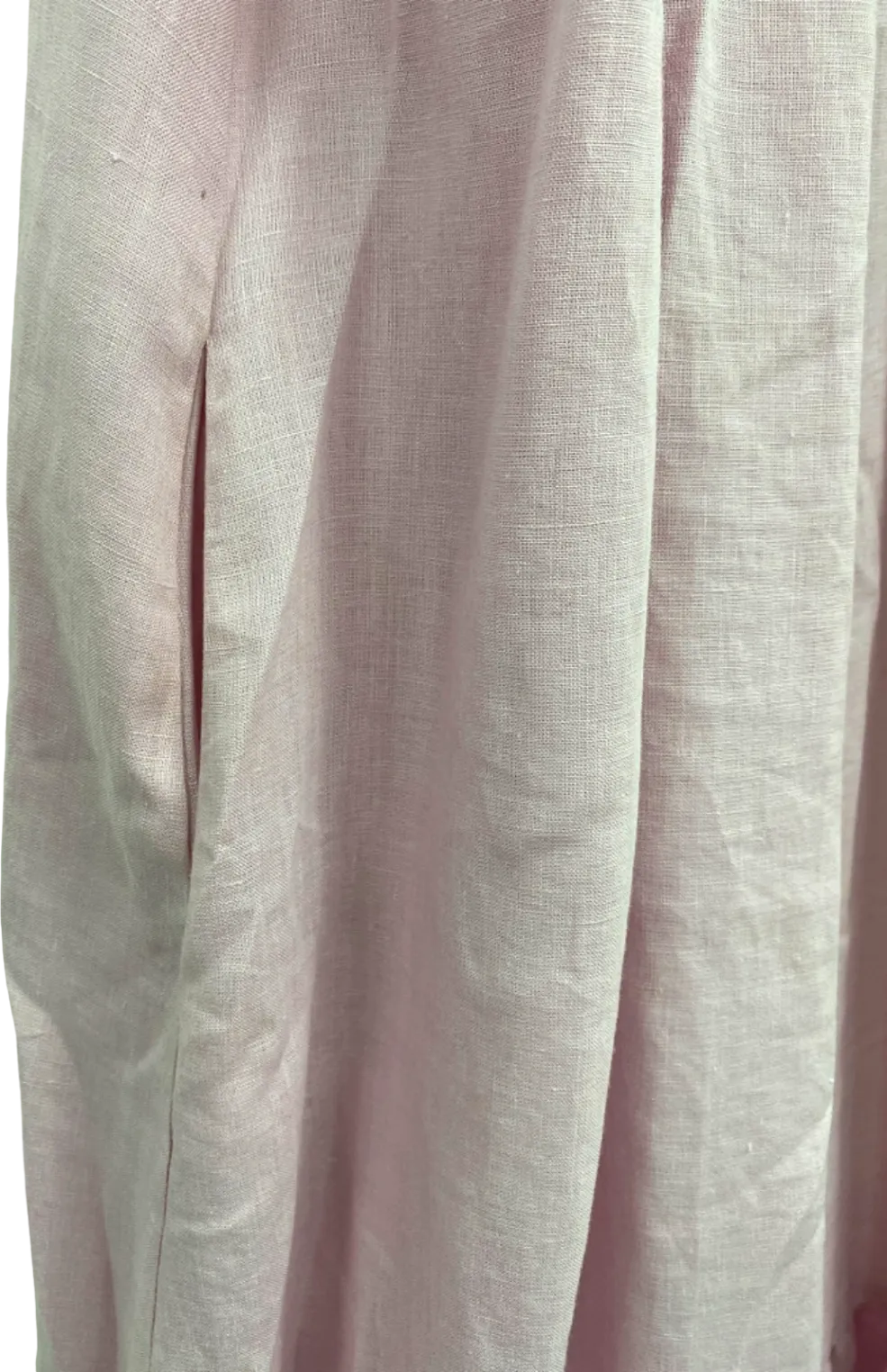 Asceno Pink Linen Dress Medium UK 12