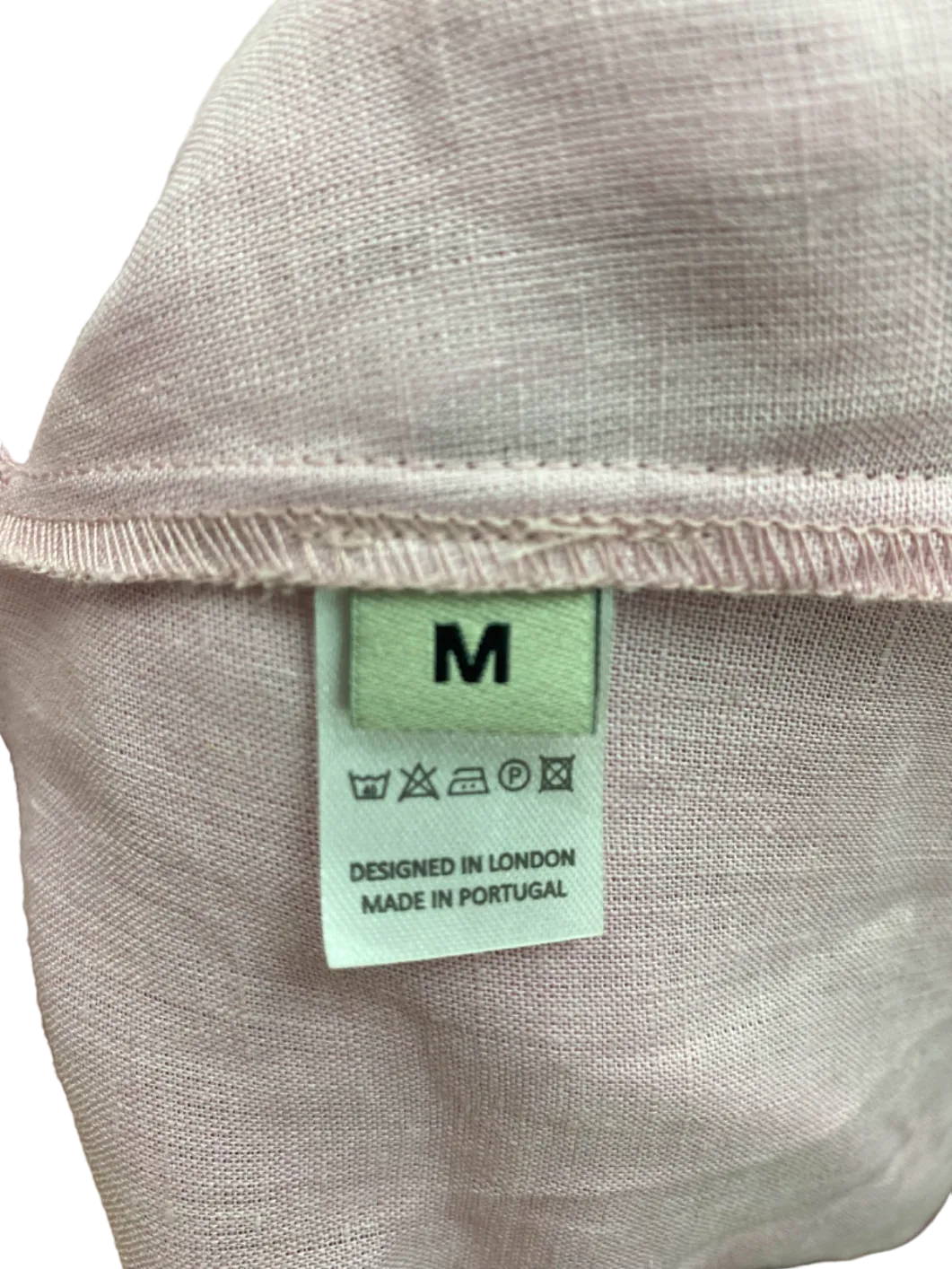 Asceno Pink Linen Dress Medium UK 12