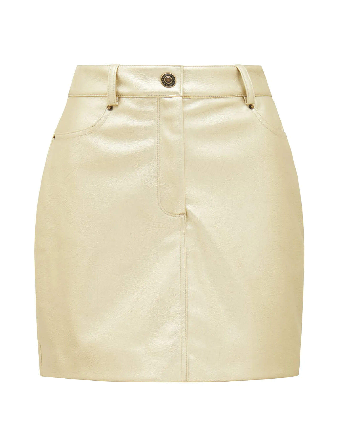 Ashlyn Vegan Leather Metallic Mini Skirt