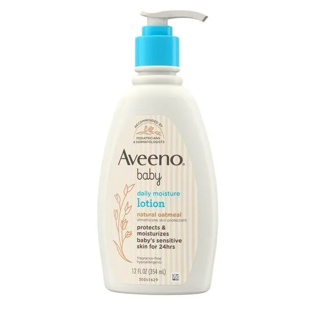 Aveeno Baby Daily Moisture Body Lotion for Delicate Skin with Colloidal Oatmeal - 12oz