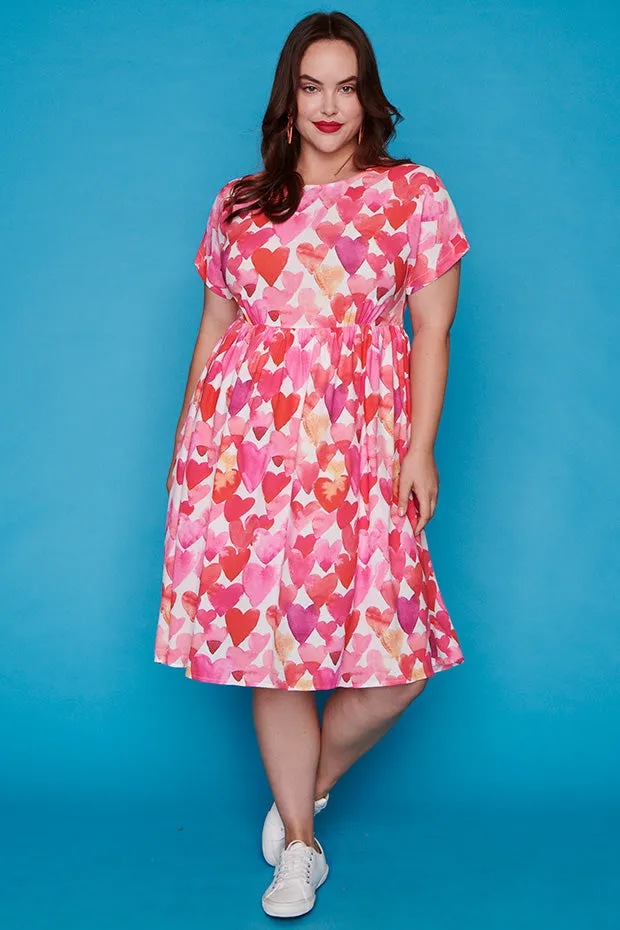 Bam Painterly Hearts Dress