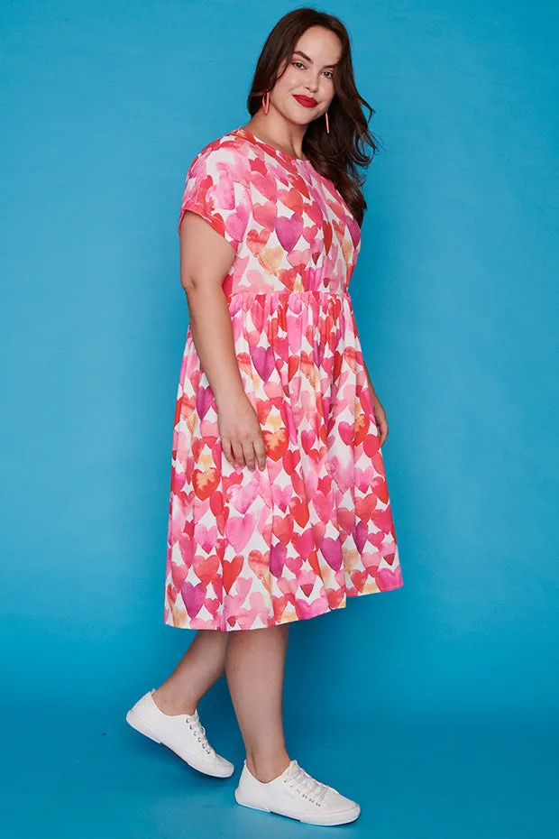 Bam Painterly Hearts Dress