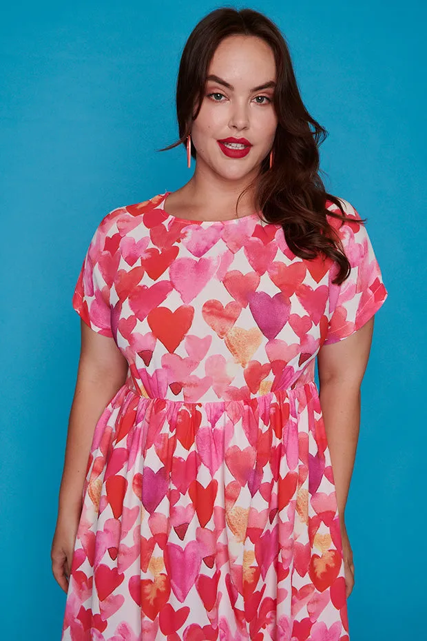 Bam Painterly Hearts Dress