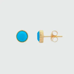 Barcelona December Turquoise Birthstone Stud Earrings