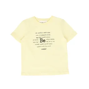 BE FOR ALL YELLOW WORDED TEE [FINAL SALE]