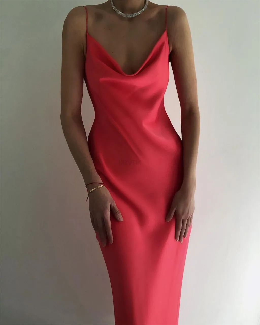 BerriesJam - 2024 Spaghetti Strap Satin Slim Evening Party Dress