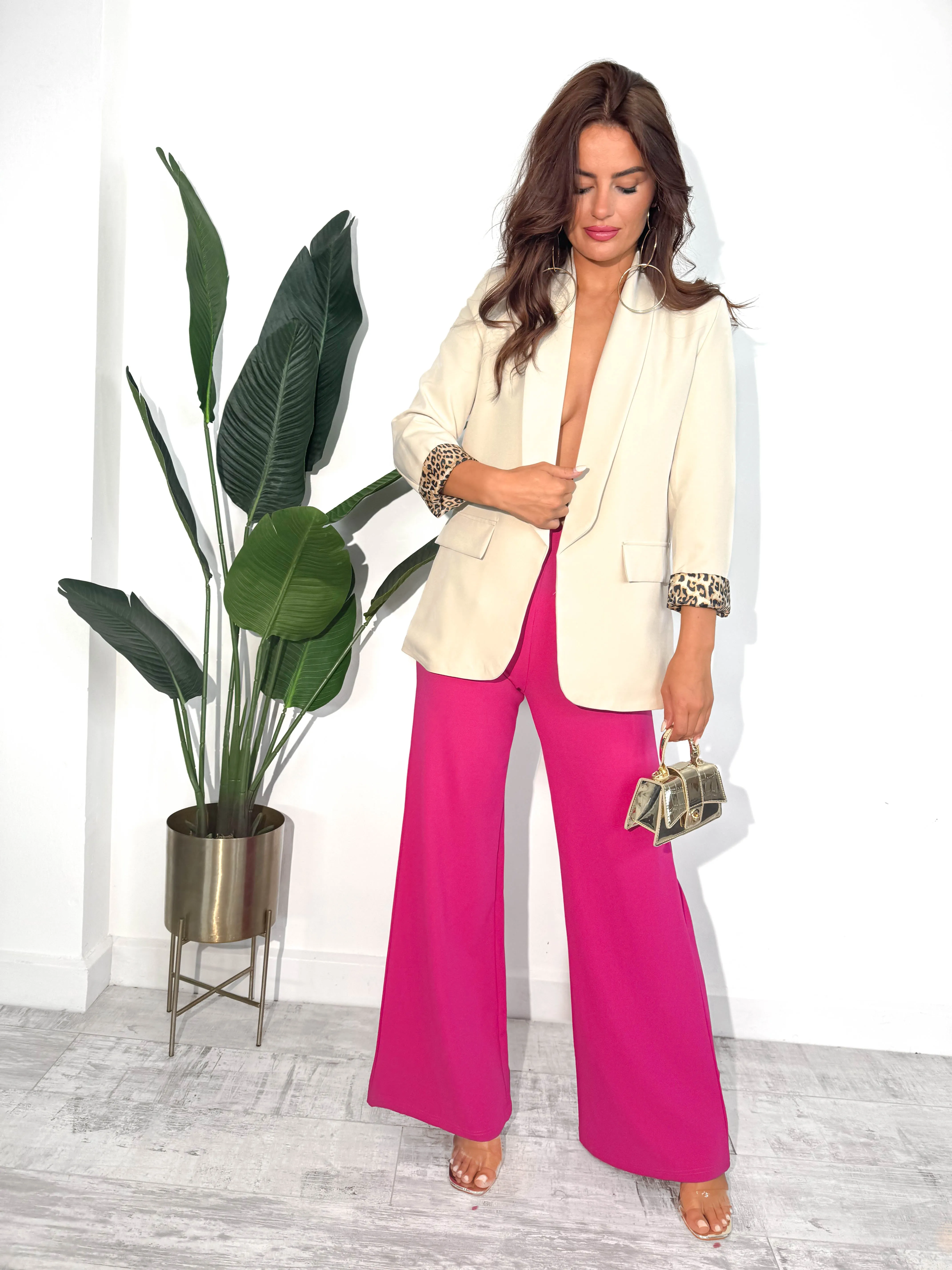 Big Ambitions - Pink Wide-Leg Trousers