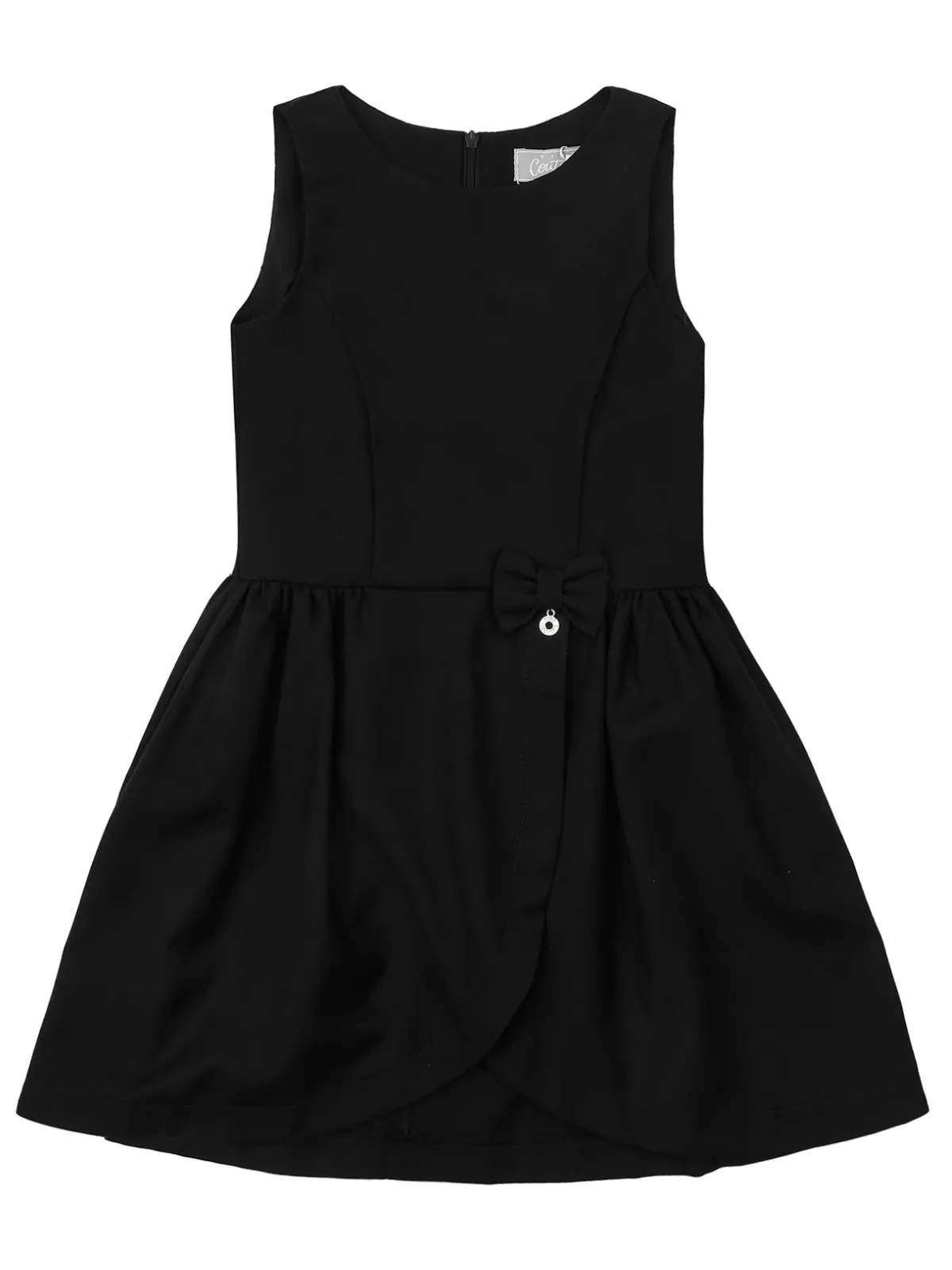 Black Tulip Hem Girls Uniform Dress by Kids Couture