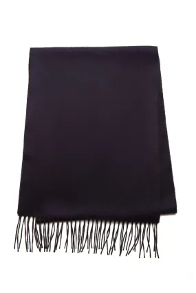 Blaine Scarf in Dark Navy Silk Cashmere