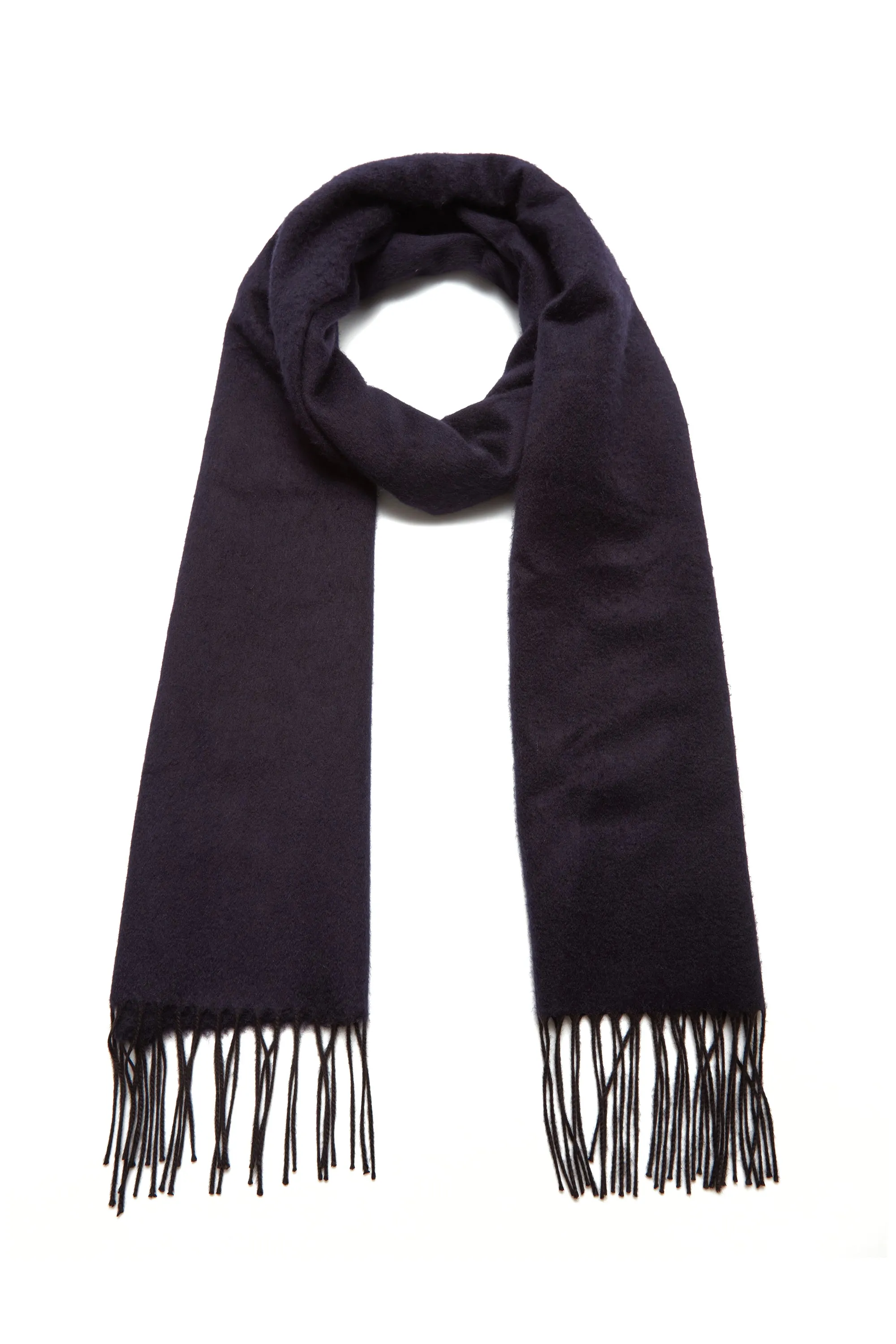 Blaine Scarf in Dark Navy Silk Cashmere