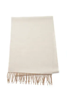 Blaine Scarf in Ivory Melange Silk Cashmere