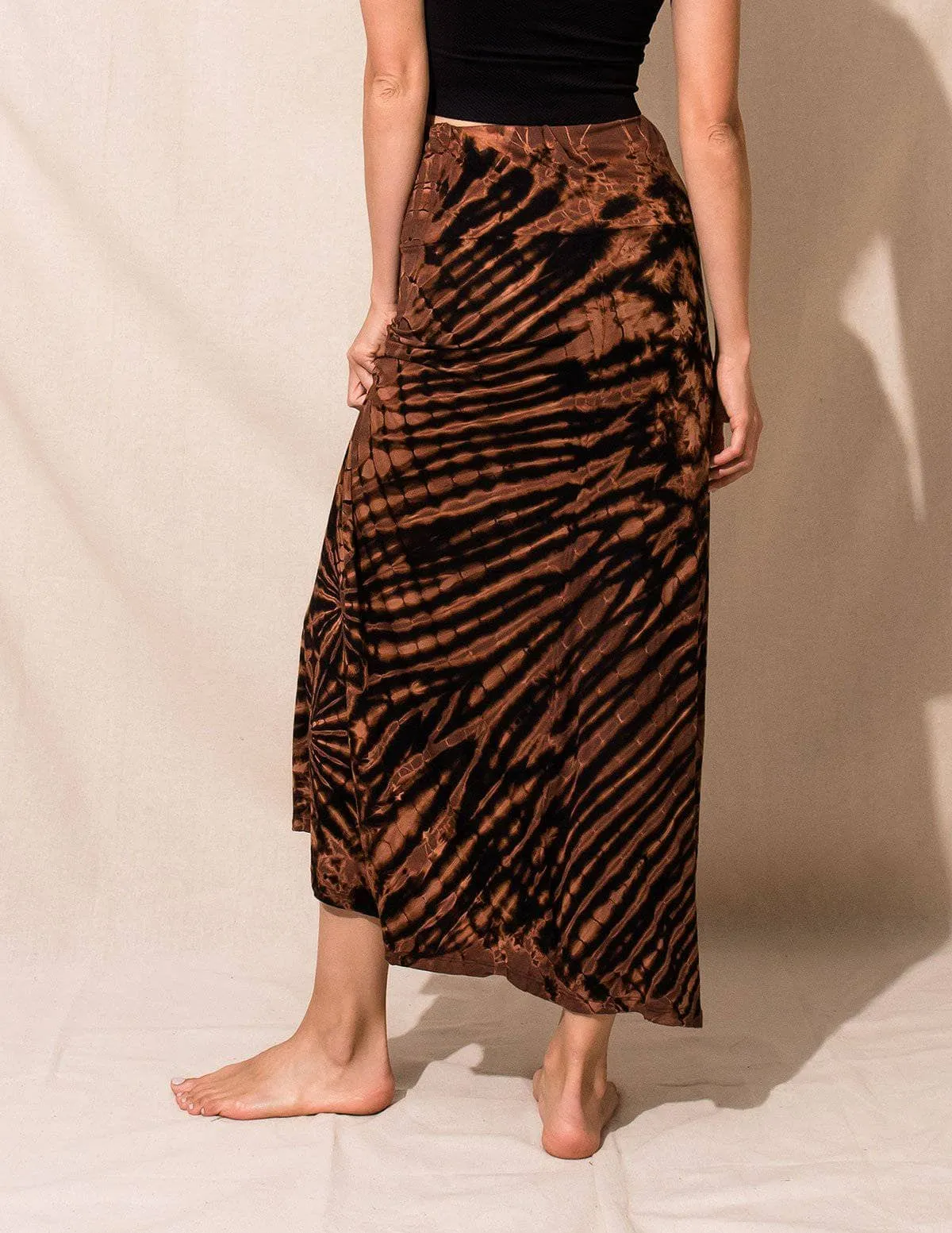 Boho Tie-Dye Maxi Skirt